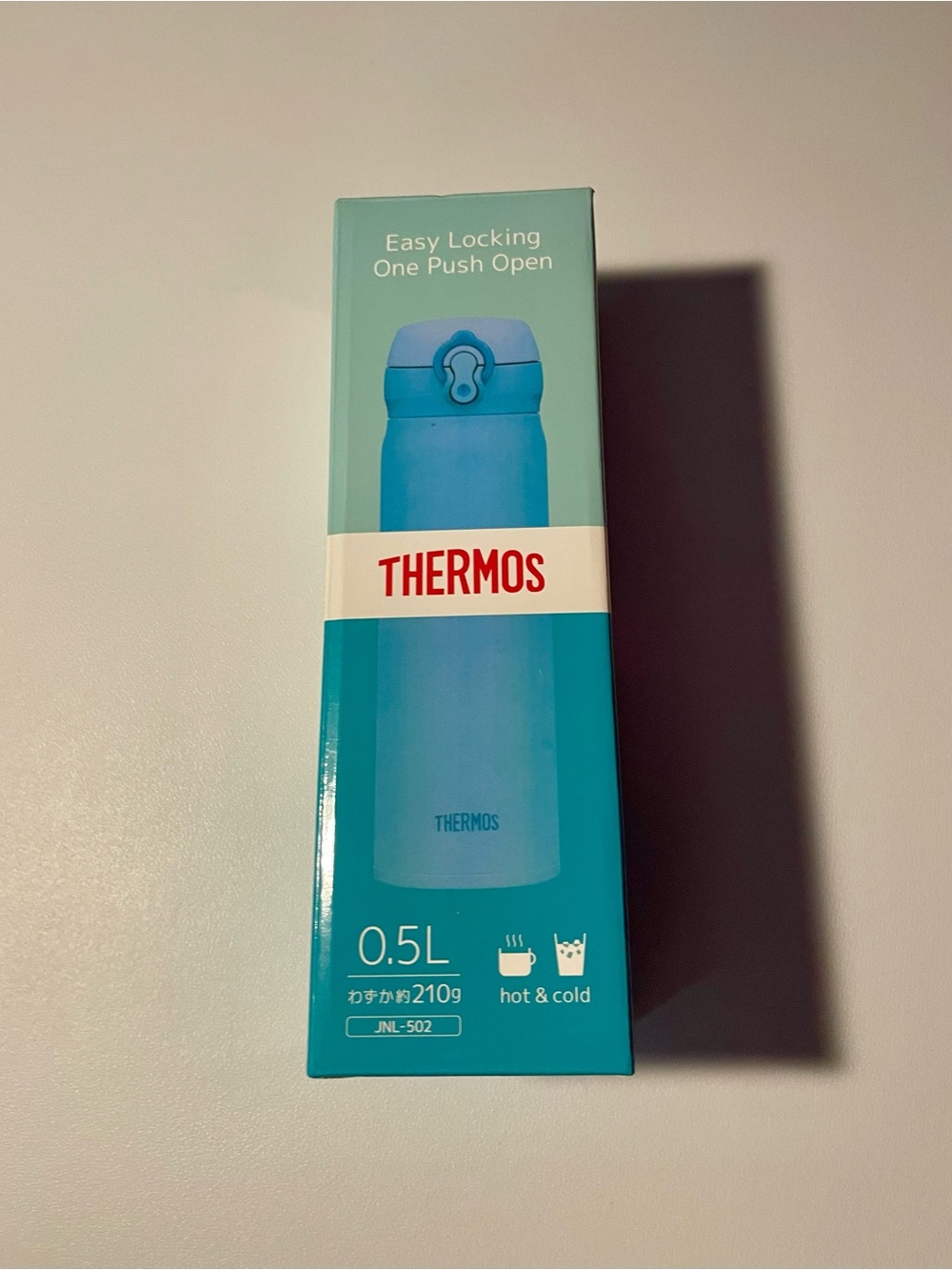 NIB Thermos JDM 0.5L Vacuum Insulated Travel Mug Sky Blue JNL-502